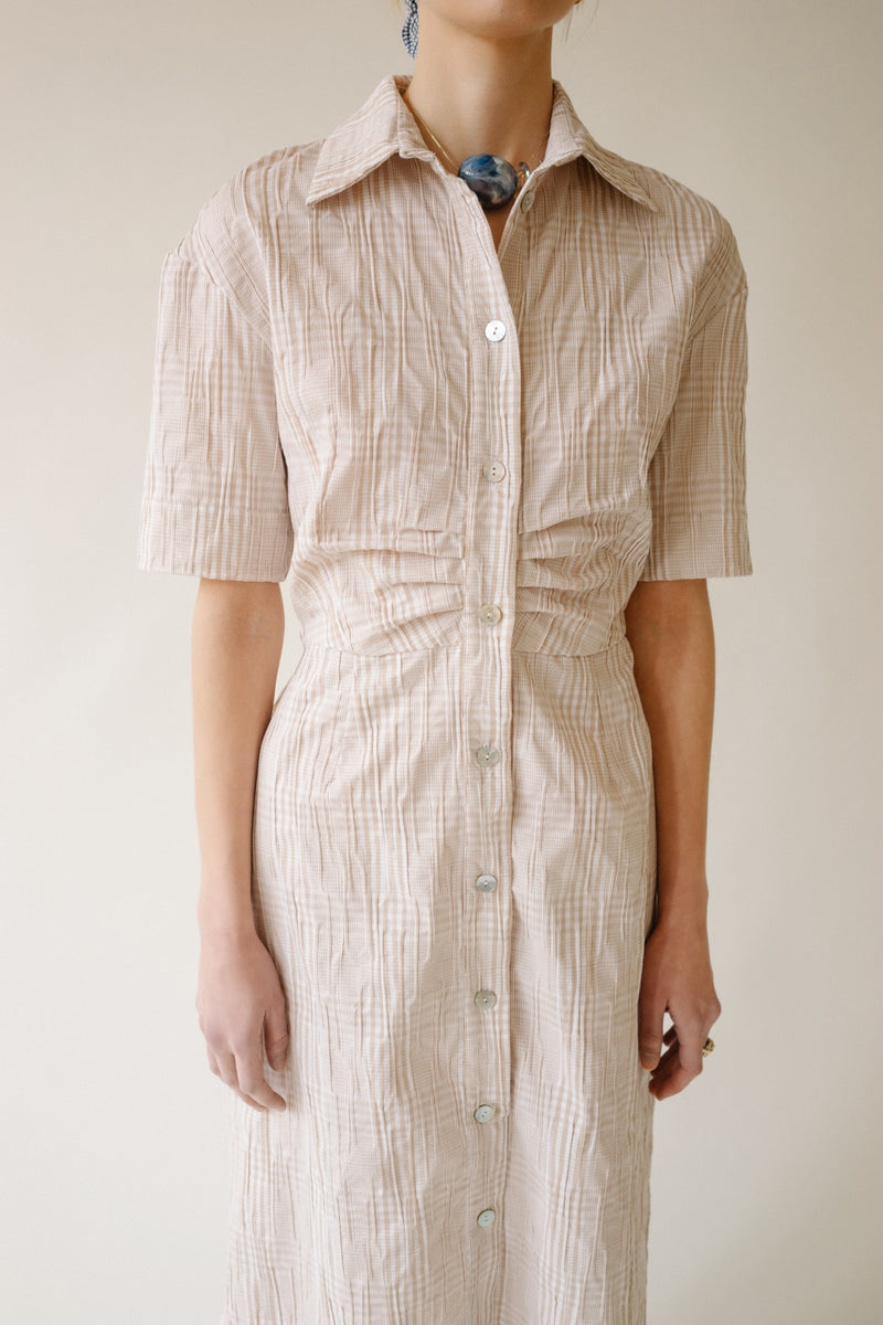 BELIZE | Bailey Midi Beige Shirt Dress Belize Officiel BELIZE | Bailey Midi Beige Shirt Dress Belize Officiel