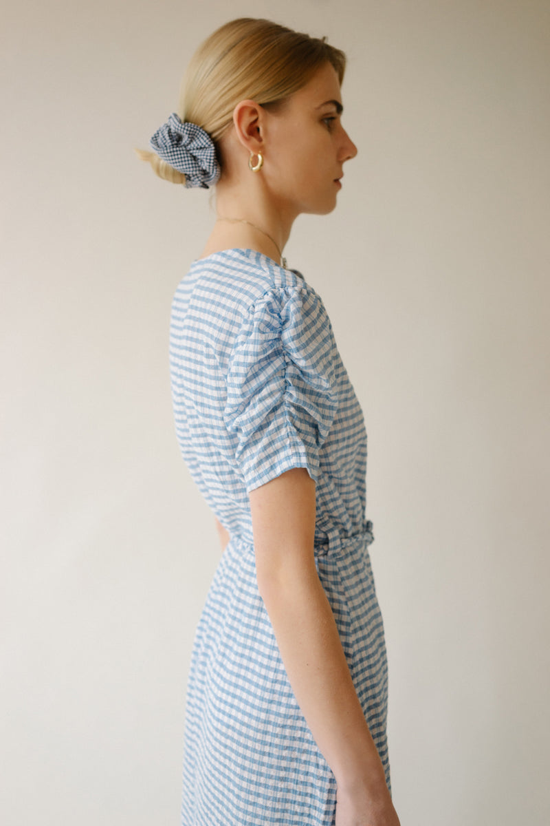 BELIZE | Claudia Midi Blue Check Shirt Dress Belize Officiel BELIZE | Claudia Midi Blue Check Shirt Dress Belize Officiel