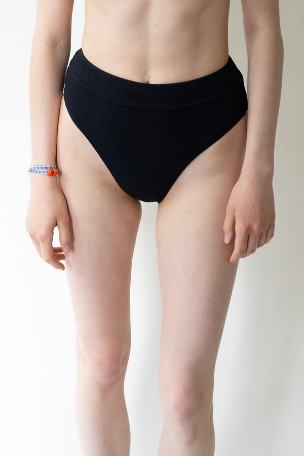 LEISHA BLACK TEXTURED SWIM PANT